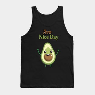 Cheerful Avocado Holding 'Avo Nice Day' Tank Top